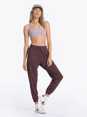 Vuori Boyfriend Sweatpant Chestnut Heather Brown XS Comfy Loungewear